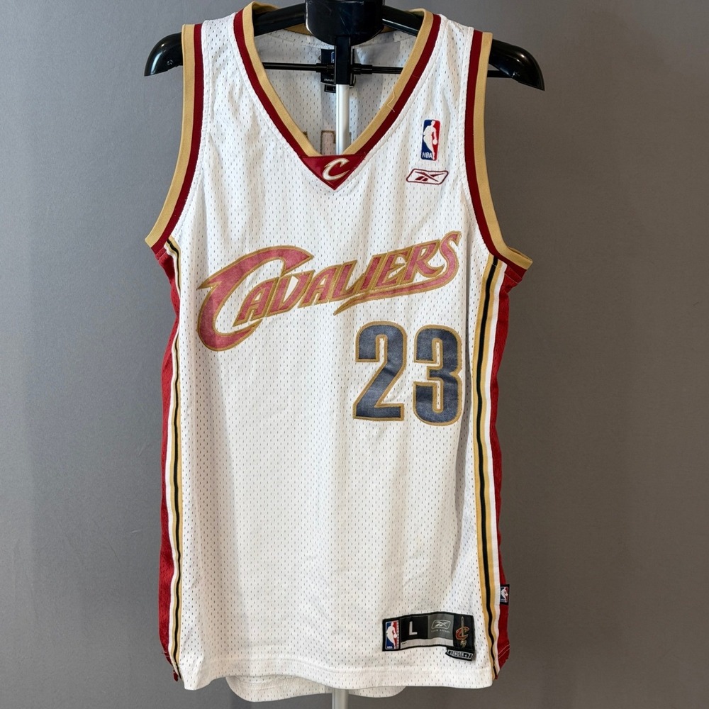 Reebok LeBron James Cavaliers Jersey Mens Large 23 NBA Vintage Rookie Era